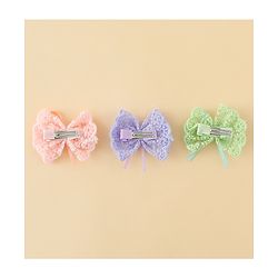 Babyhug Hair Clips With Floral Applique Pack of 3 - Multicolor