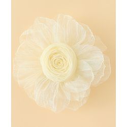 Babyhug Hair Clips With Floral Applique Pack of 1 - Cream