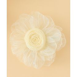 Babyhug Hair Clips With Floral Applique Pack of 1 - Cream