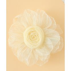 Babyhug Hair Clips With Floral Applique Pack of 1 - Cream