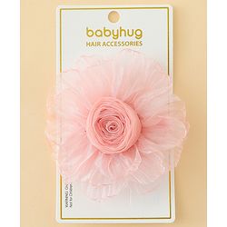 Babyhug Hair Clips With Floral Applique Pack of 1 - Cream