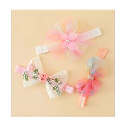 Babyhug Headbands with Bow Applique Pack of 3  - Multicolor