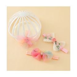 Babyhug Headbands with Bow Applique Pack of 3  - Multicolor