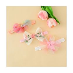 Babyhug Headbands with Bow Applique Pack of 3  - Multicolor
