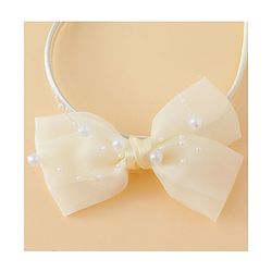 Babyhug Hair Bands with Bow & Floral Applique  Pack of 2 - White & Orange