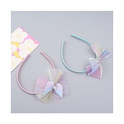 Babyhug Hair Bands With Floral & Bow Applique Pack of 2 - Multicolor