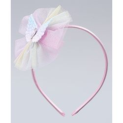 Babyhug Hair Bands With Floral & Bow Applique Pack of 2 - Multicolor
