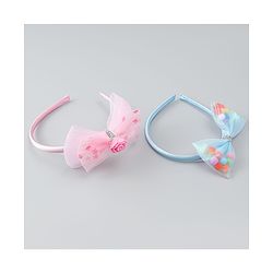 Babyhug Hair Bands with Bow Applique Pack of 2  - Multicolor