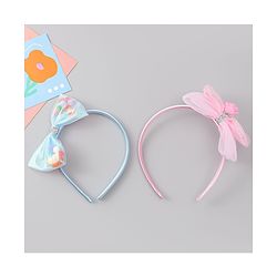 Babyhug Hair Bands with Bow Applique Pack of 2  - Multicolor