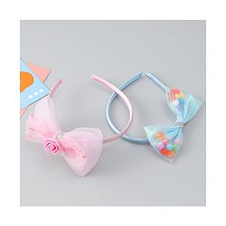 Babyhug Hair Bands with Bow Applique Pack of 2  - Multicolor