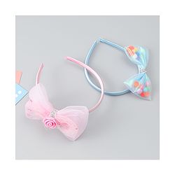 Babyhug Hair Bands with Bow Applique Pack of 2  - Multicolor