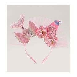 Babyhug Hair Bands With Floral & Marine Collection Applique - Pink
