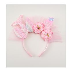Babyhug Hair Bands With Floral & Marine Collection Applique - Pink