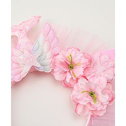 Babyhug Hair Bands With Floral & Marine Collection Applique - Pink