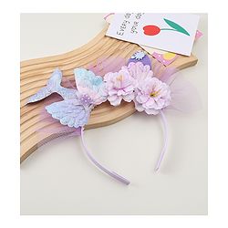 Babyhug Hair Bands With Floral & Marine Collection Applique - Pink