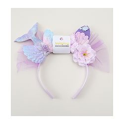 Babyhug Hair Bands With Floral & Marine Collection Applique - Pink