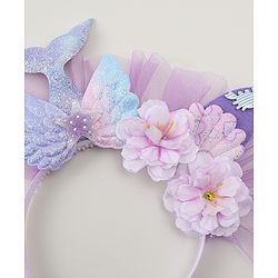 Babyhug Hair Bands With Floral & Marine Collection Applique - Pink