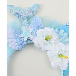 Babyhug Hair Bands With Floral & Marine Collection Applique - Pink