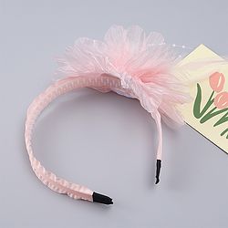 Babyhug Hair Bands With Floral & Pearl Applique - Peach