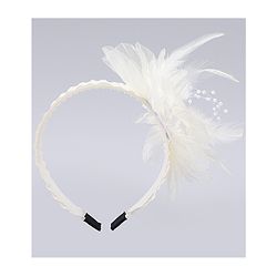 Babyhug Hair Bands With Floral & Pearl Applique - Peach