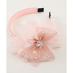 Babyhug Floral & Hearts Applique Hair Band - Pink