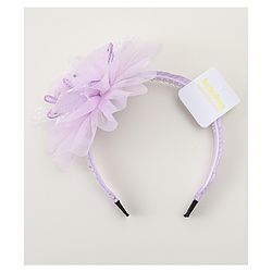 Babyhug Floral & Hearts Applique Hair Band - Purple