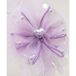 Babyhug Floral & Hearts Applique Hair Band - Purple