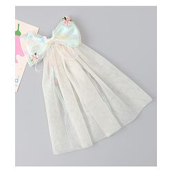 Babyhug  Hair Clip with Bow Applique- Off White