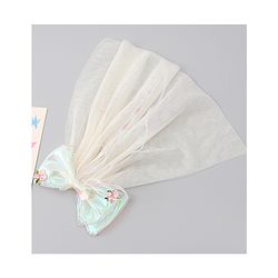 Babyhug  Hair Clip with Bow Applique- Off White