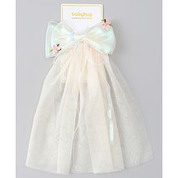 Babyhug  Hair Clip with Bow Applique- Off White