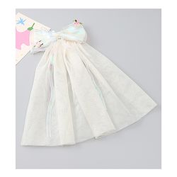 Babyhug  Hair Clip with Bow Applique- Off White