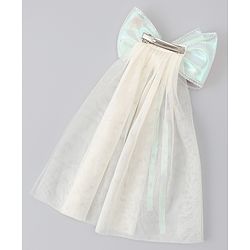 Babyhug  Hair Clip with Bow Applique- Off White