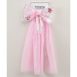 Babyhug  Hair Clip with Bow Applique- Off White
