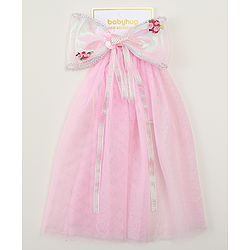 Babyhug  Hair Clip with Bow Applique- Off White