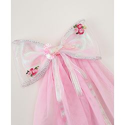 Babyhug  Hair Clip with Bow Applique- Off White
