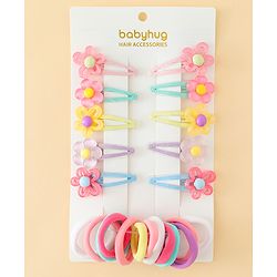 Babyhug Hair Accessories Combo Sets Pack of 18 Free Size - Multicolor