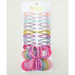 Babyhug Combo set Hair Clips & Rubber Bands - Multicolor