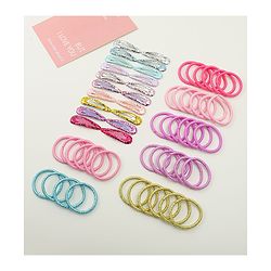 Babyhug Combo set Hair Clips & Rubber Bands - Multicolor