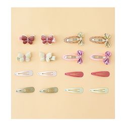 Babyhug Hair Accessories Combo Sets  Rubber Bands & Snap Clips Pair of  9 -  Multicolor