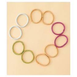 Babyhug Hair Accessories Combo Sets  Rubber Bands & Snap Clips Pair of  9 -  Multicolor