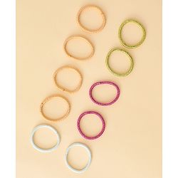 Babyhug Hair Accessories Combo Sets  Rubber Bands & Snap Clips Pair of  9 -  Multicolor