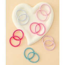 Babyhug Combo set Hair Clips & Rubber Bands with Applique  - Multicolor