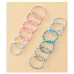 Babyhug Combo set Hair Clips & Rubber Bands with Applique  - Multicolor