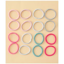 Babyhug Combo set Hair Clips & Rubber Bands with Applique  - Multicolor