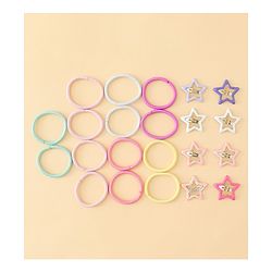 Babyhug Hair Accessories Combo Sets  Rubber Bands & Snap Clips Pair of  3 -  Multicolor