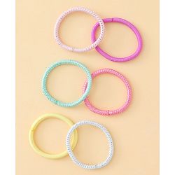 Babyhug Hair Accessories Combo Sets  Rubber Bands & Snap Clips Pair of  3 -  Multicolor