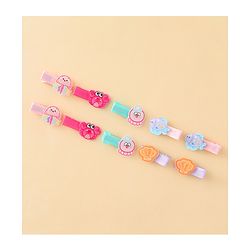 Babyhug Alligator Hair Clips with Applique Pack of 10 - Multicolor