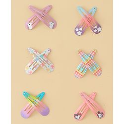 Babyhug Hair Clips with Unicorn Print Pack of  12 - Multicolor