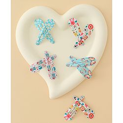 Babyhug Snap Clips with Floral & Butterfly Applique Pack of 10 - Multicolor