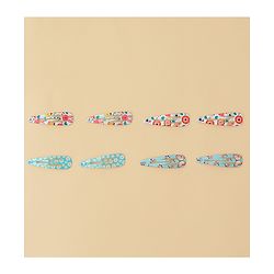 Babyhug Snap Clips with Floral & Butterfly Applique Pack of 10 - Multicolor